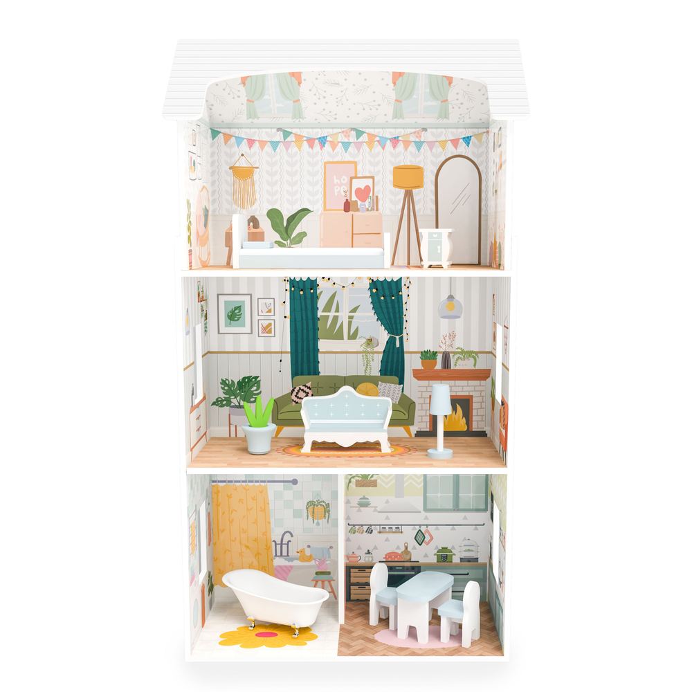 Moni Toys drvena kućica za lutke 8211