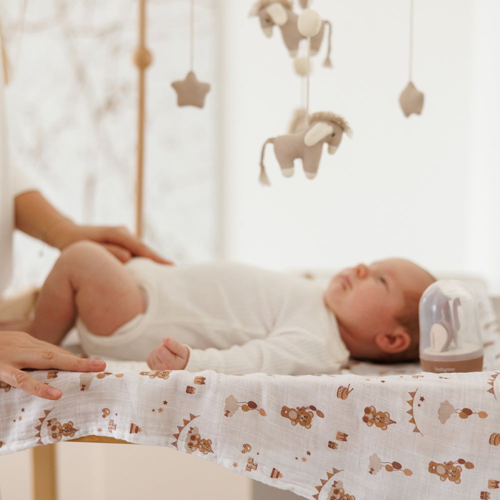 BabyOno Tetra pelene Muslin Rođendan, bež