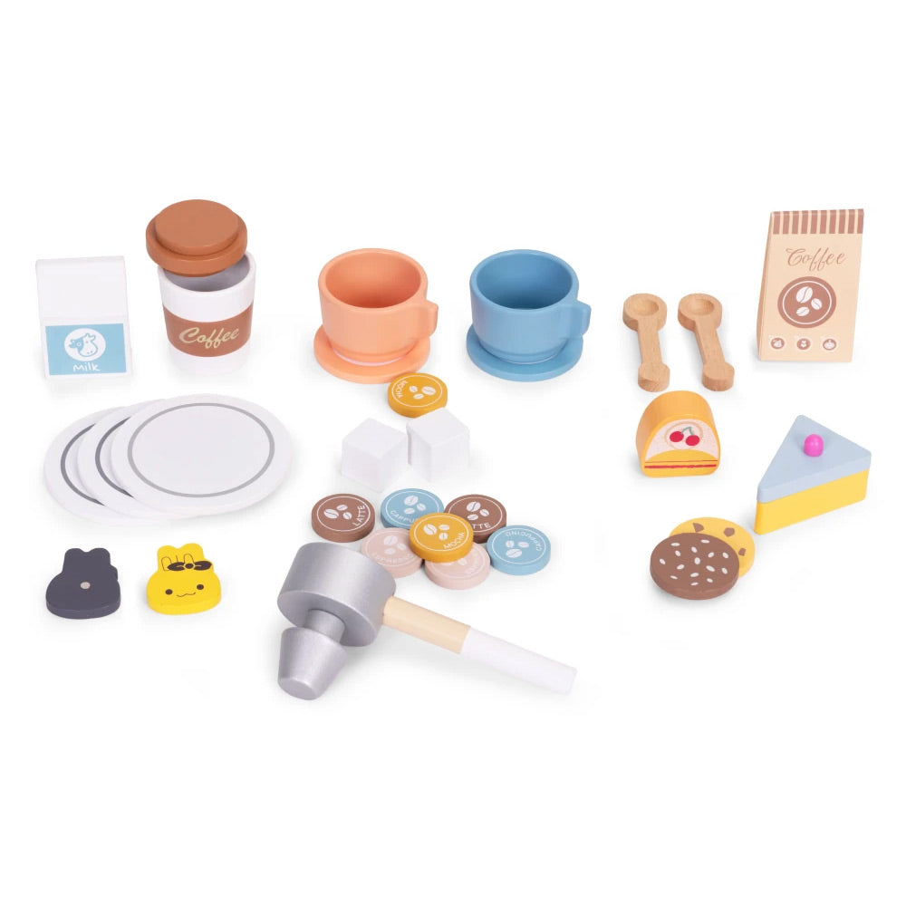 Ecotoys Drveni aparat za kavu 2u1