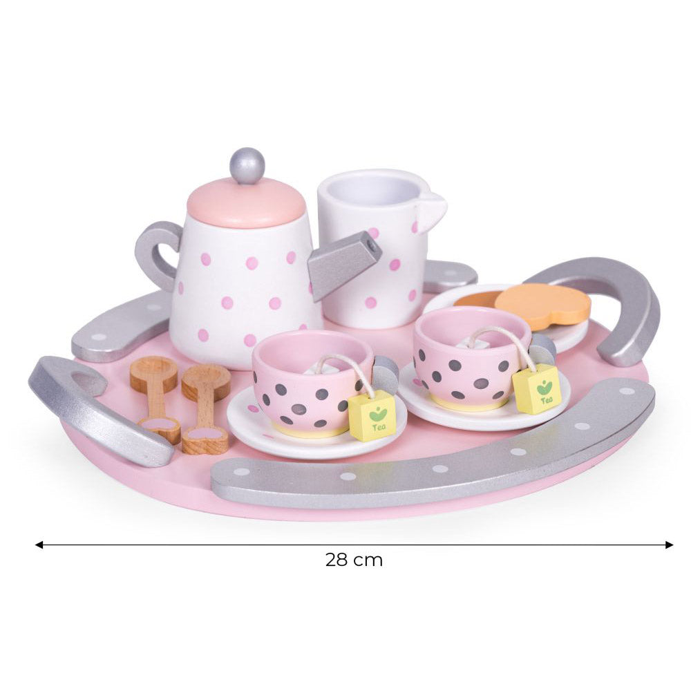Ecotoys Drveni set za čaj od 15 elemenata