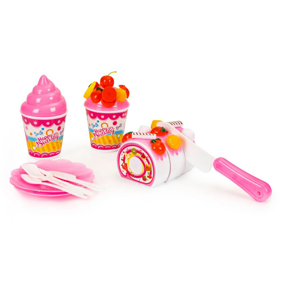 Ecotoys Set za rođendansku tortu s dodacima, 125 elemenata 3 god+
