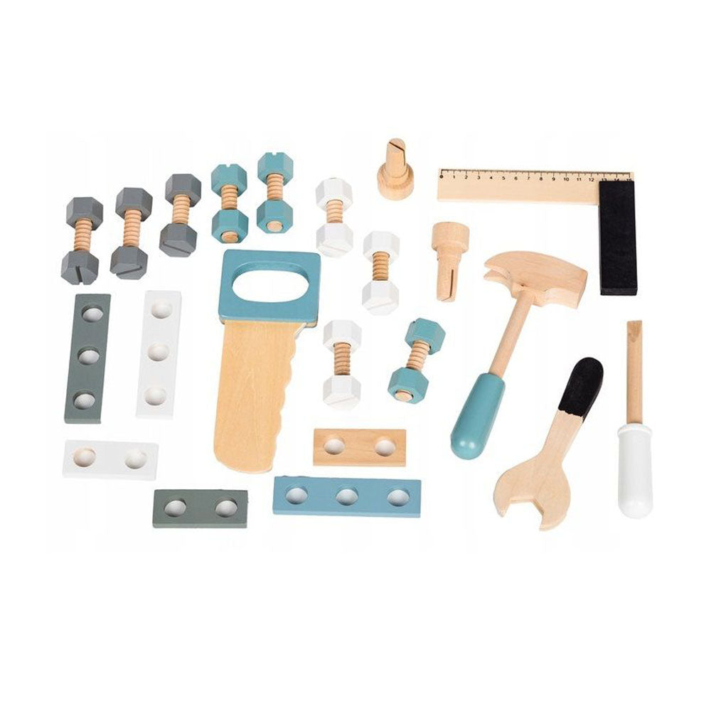 Ecotoys Stol za igru Mali Majstor s alatom od 32 dijelova, New
