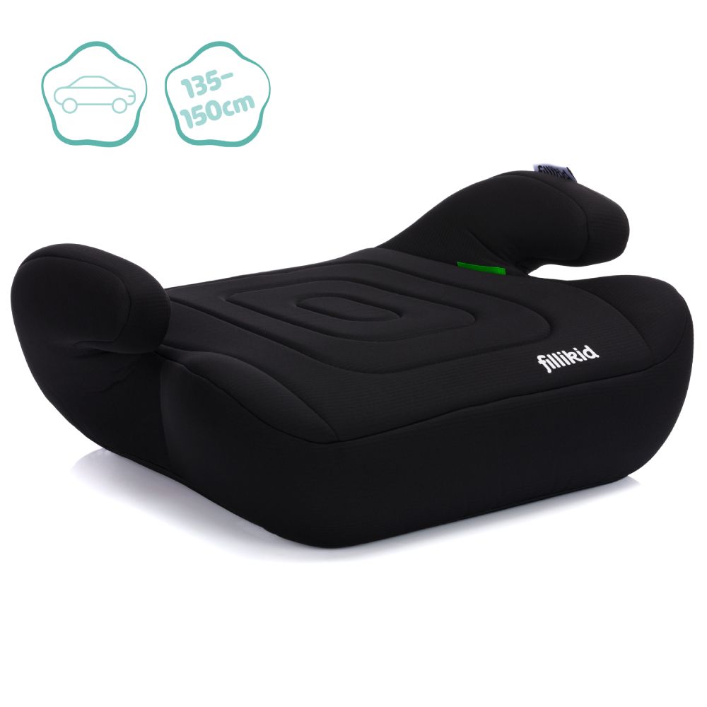 Fillikid booster/sjedalo za auto bez isofixa (135-150 cm), crno