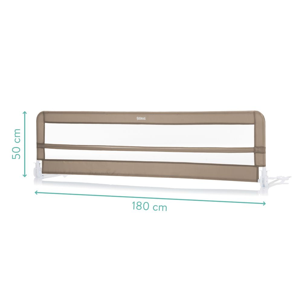 Fillikid zaštitna ograda za krevet Lina 180x50 cm, taupe