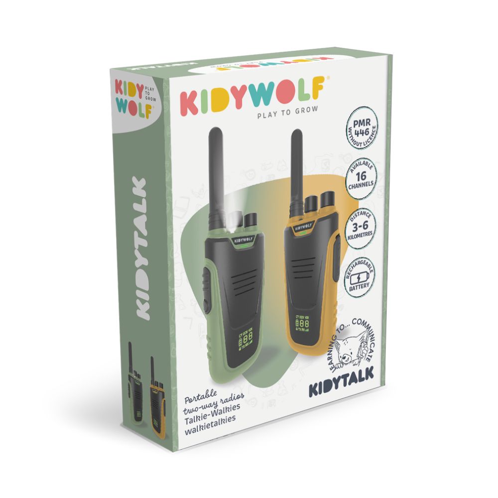 KIDYWOLF walkie-talkie - zeleni/narančasti