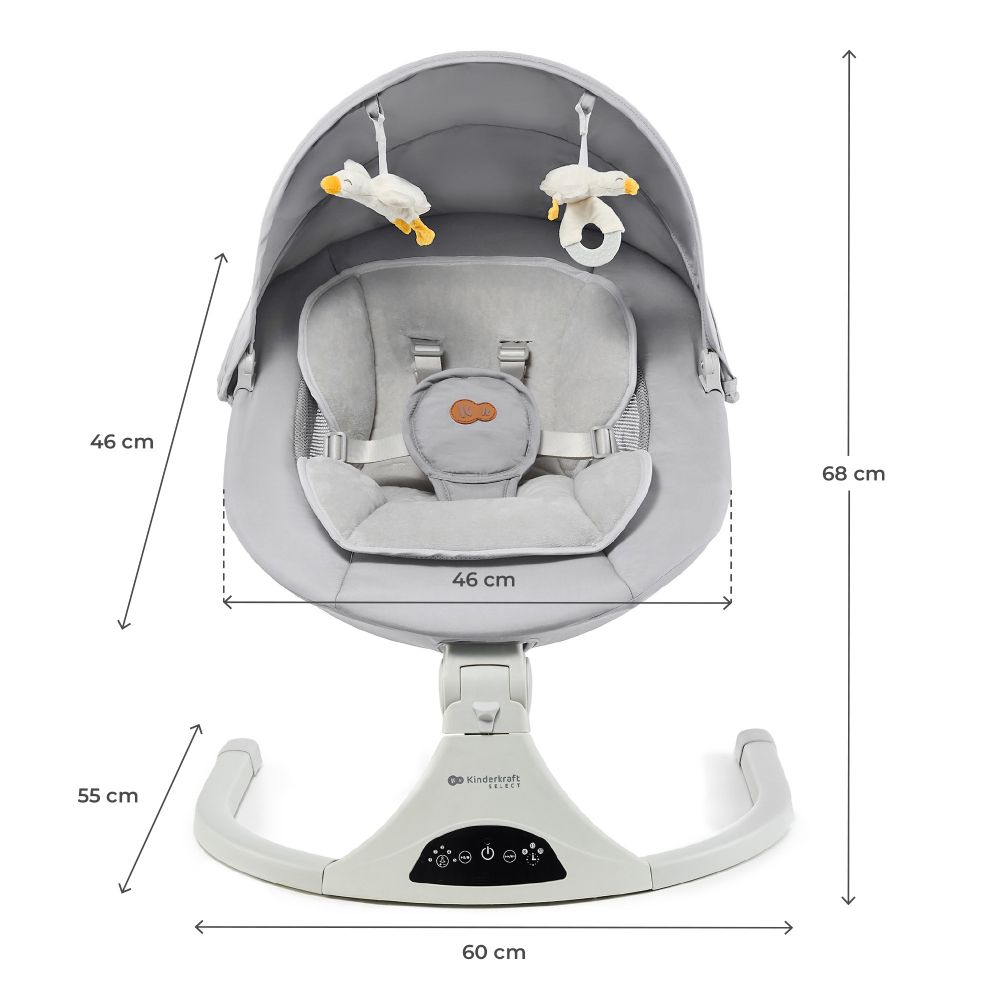 Kinderkraft Električna njihaljka TULSY, Grey