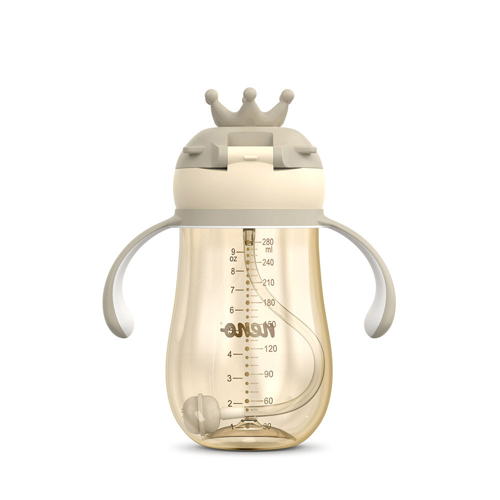 NENO MIO 2 Crown bočica sa slamkom 280 ml, Brown