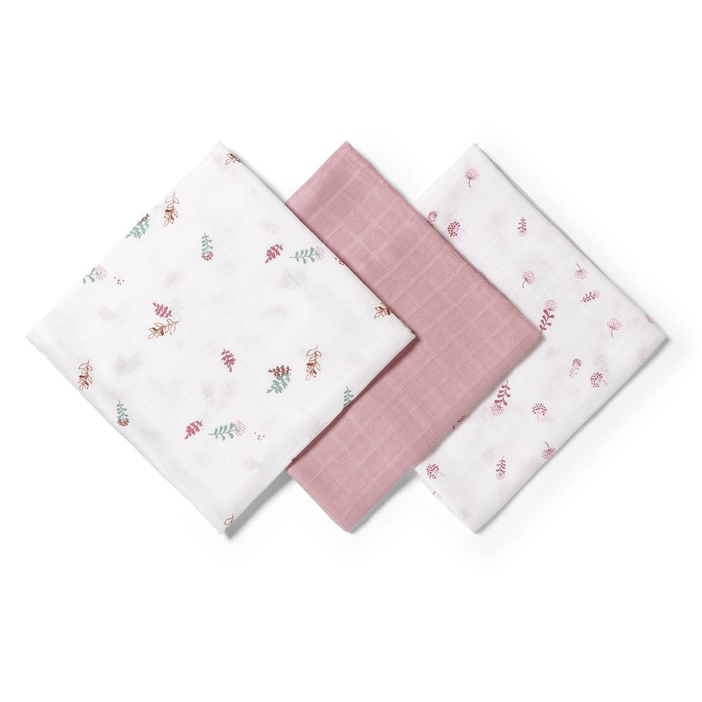 BabyOno Tetra pelene Muslin Cvijeće, roza