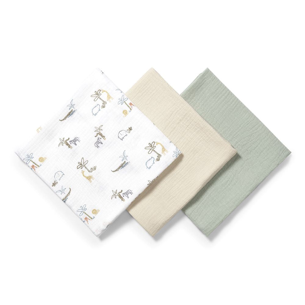 BabyOno Tetra pelene Muslin Safari, mint