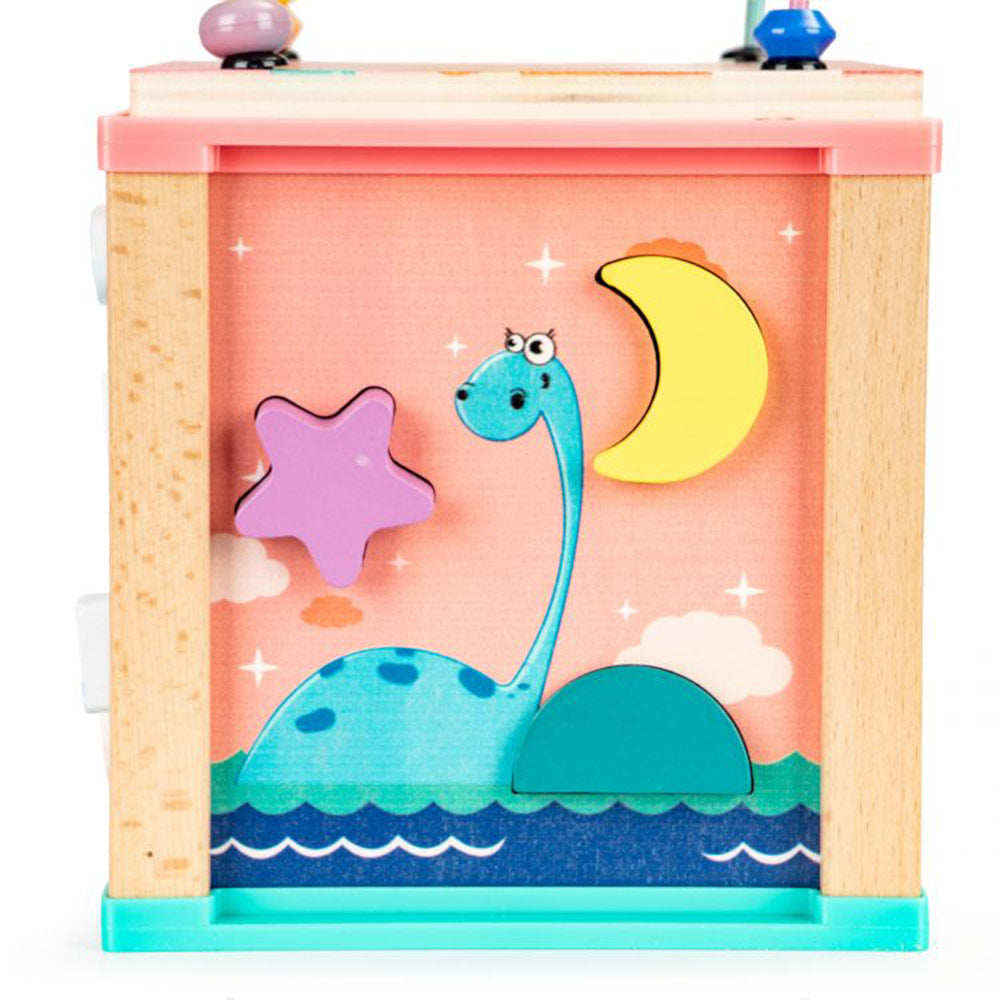 Ecotoys Drvena edukativna kocka Dino