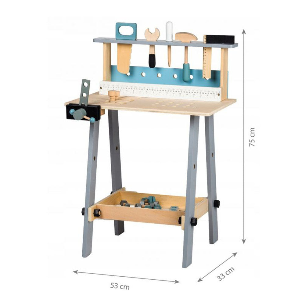 Ecotoys Stol za igru Mali Majstor s alatom od 32 dijelova, New