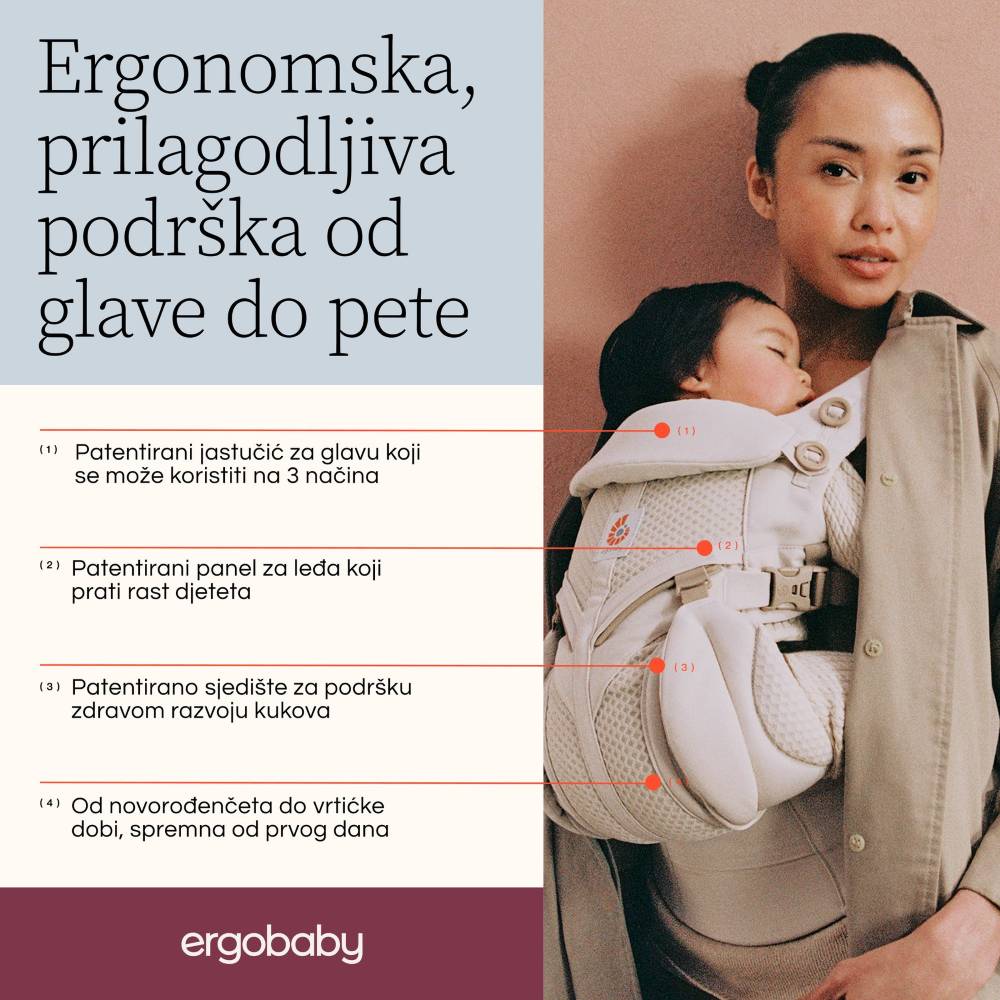 Ergobaby Omni Classic Mesh nosiljka, Soft Olive