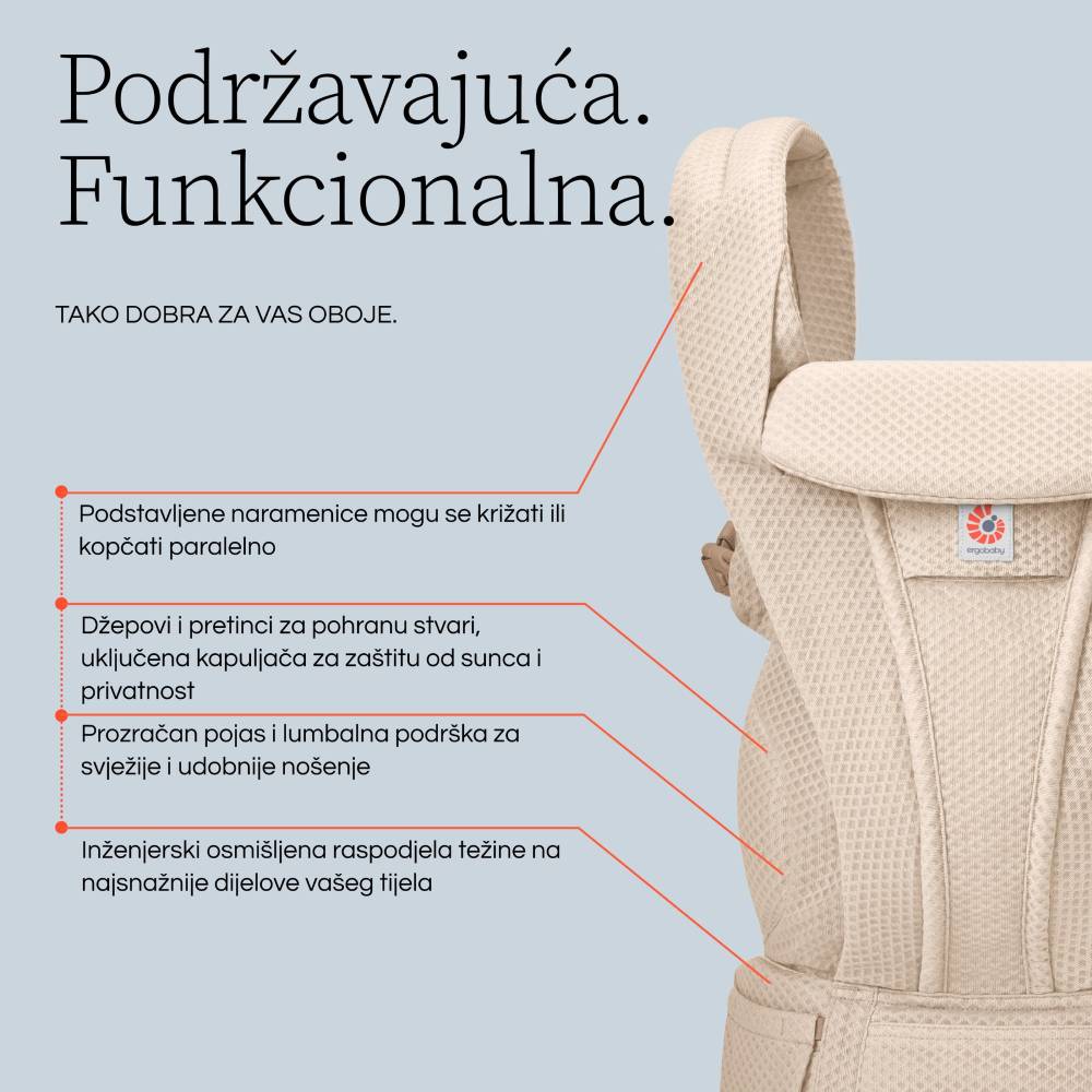 Ergobaby Omni Deluxe Mesh nosiljka, Canyon Clay