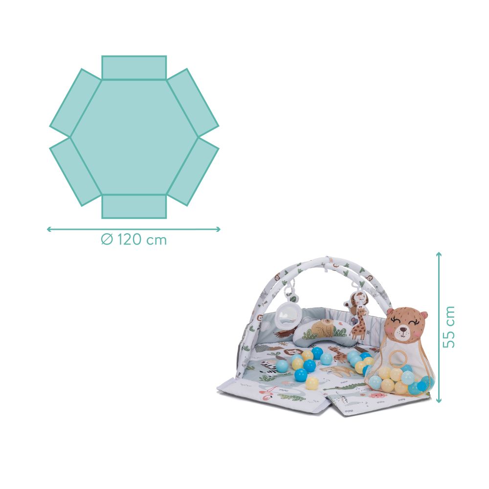 Fillikid edukativna igraonica za bebe Colourful Wildlife s lopticama