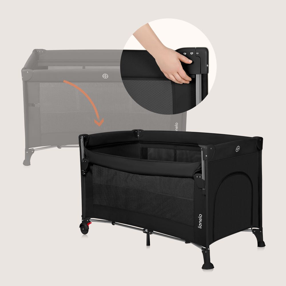 Lionelo krevetić 3u1 Ellen, Black Carbon