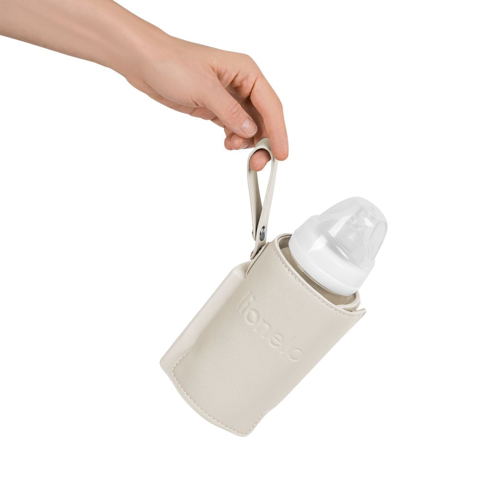 Lionelo Thermup Go Plus električni prijenosni grijač bočica - TERMOSICA s baterijom - Beige Calm
