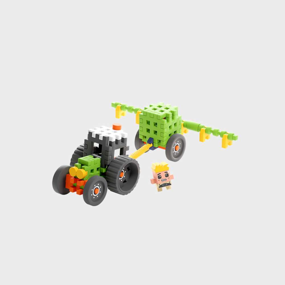 Marioinex Mini Waffle Farmer 50 kom, Tractor with Sprayer