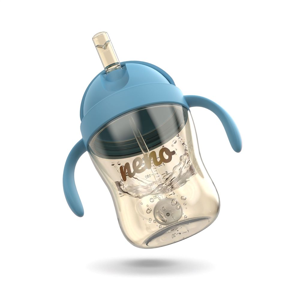 NENO BEBESITO bočica sa slamkom 240 ml, plava