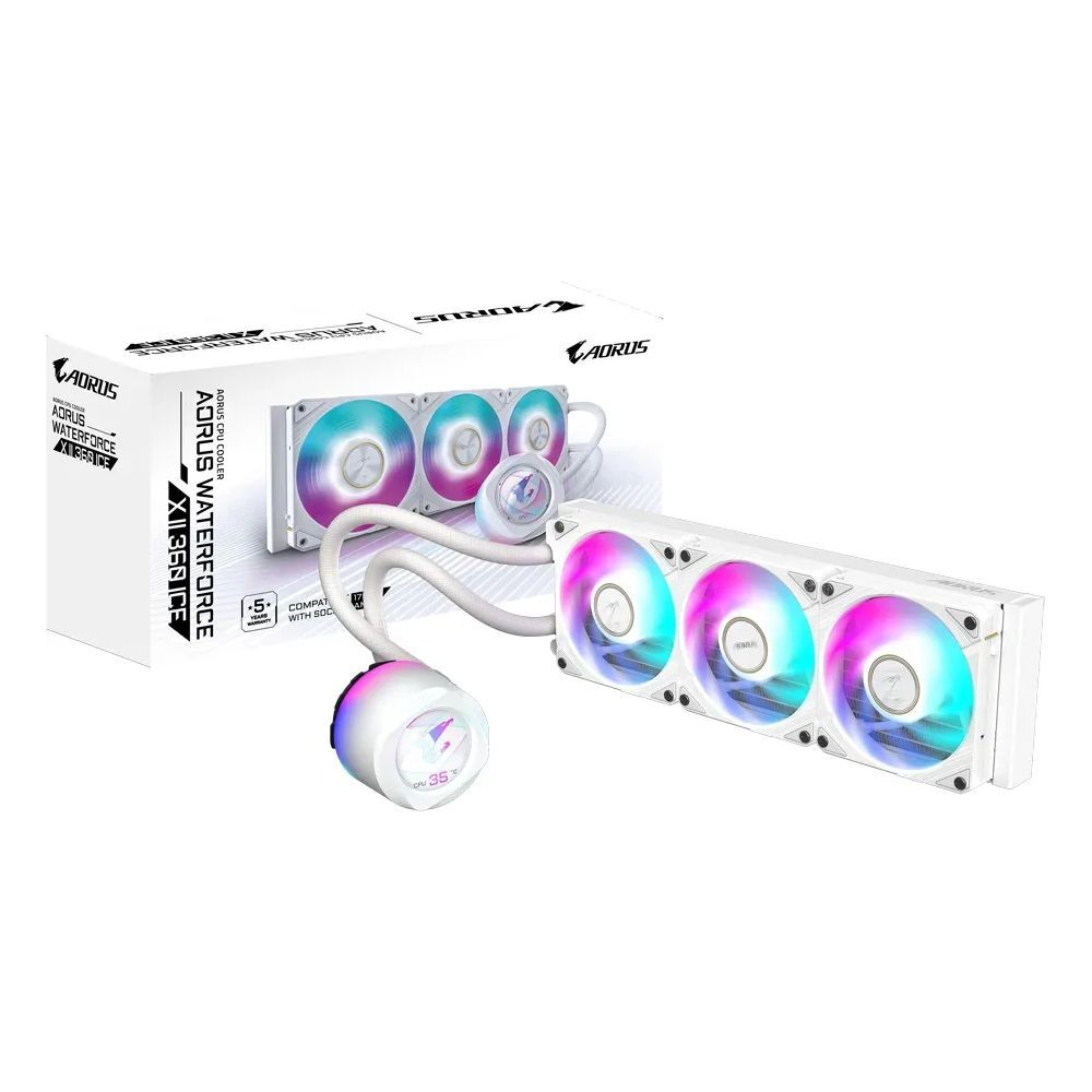 GIGABYTE AORUS WATERFORCE X II 360I Procesor Sve-u-jednom vodeno hlađenje 12 cm Bijelo