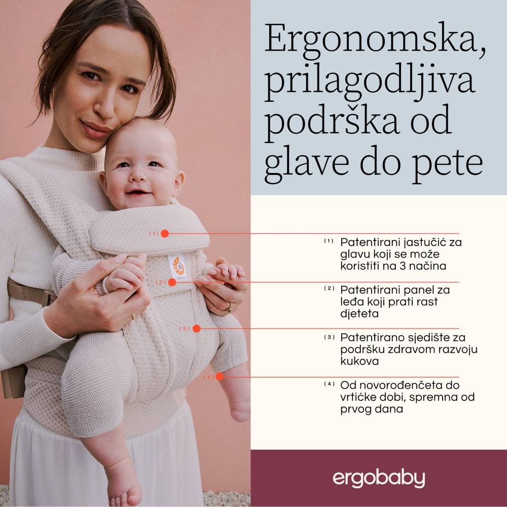 Ergobaby Omni Deluxe Mesh nosiljka, Midnight Blue