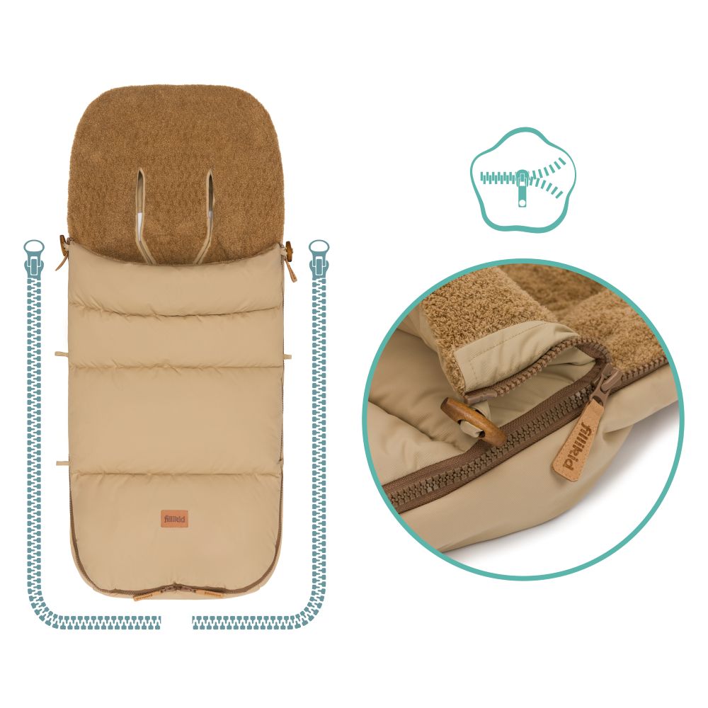 Fillikid Footmuff Kinley zimska vreća za kolica, Teddy nature