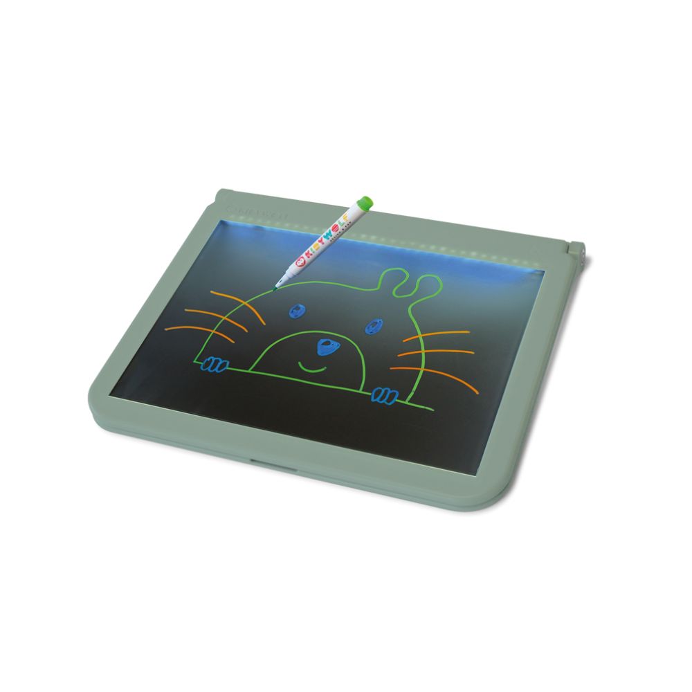 KIDYWOLF Brisivi fluorescentni flomasteri za svjetleći tablet (4 kom) - ljubičasti, crveni, plavi, žuti