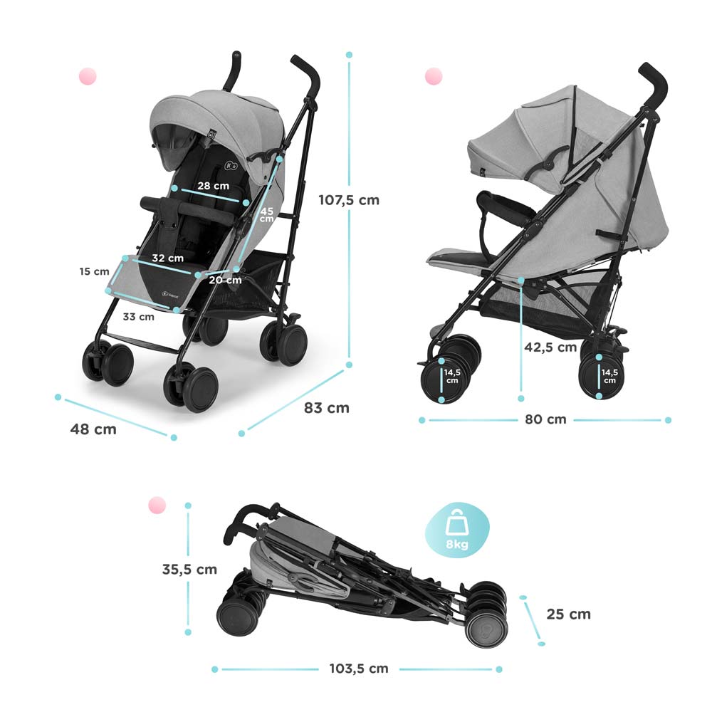 Kinderkraft Kišobran kolica Siesta roza