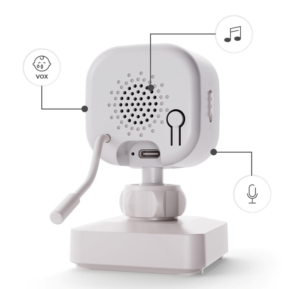 Kinderkraft NITEEYE TRAVEL bežični baby monitor sa stalkom za kameru, White