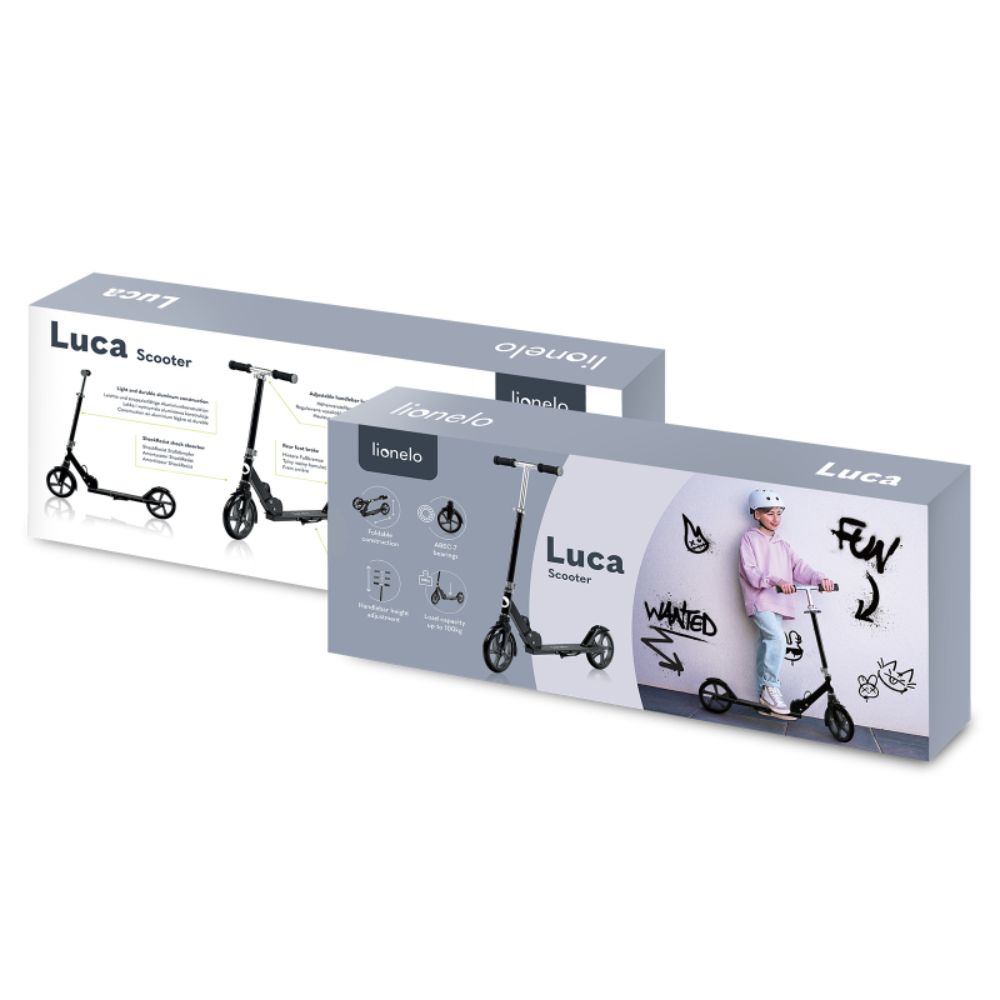 Lionelo romobil Luca, Black Graphite
