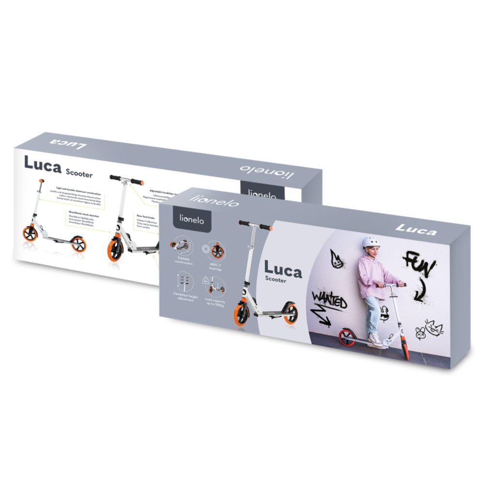 Lionelo romobil Luca - White Orange