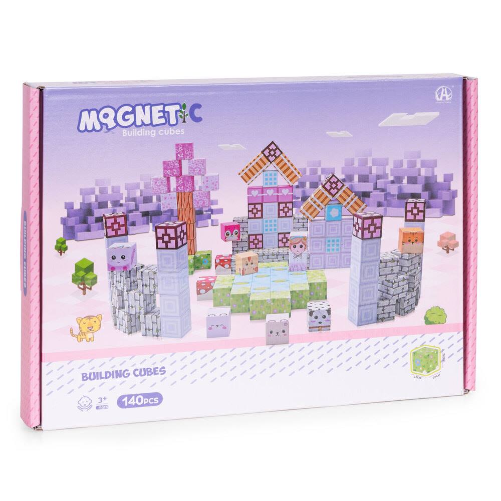 Magnetni set građevinske kocke Ljubimci - 140 dijelova