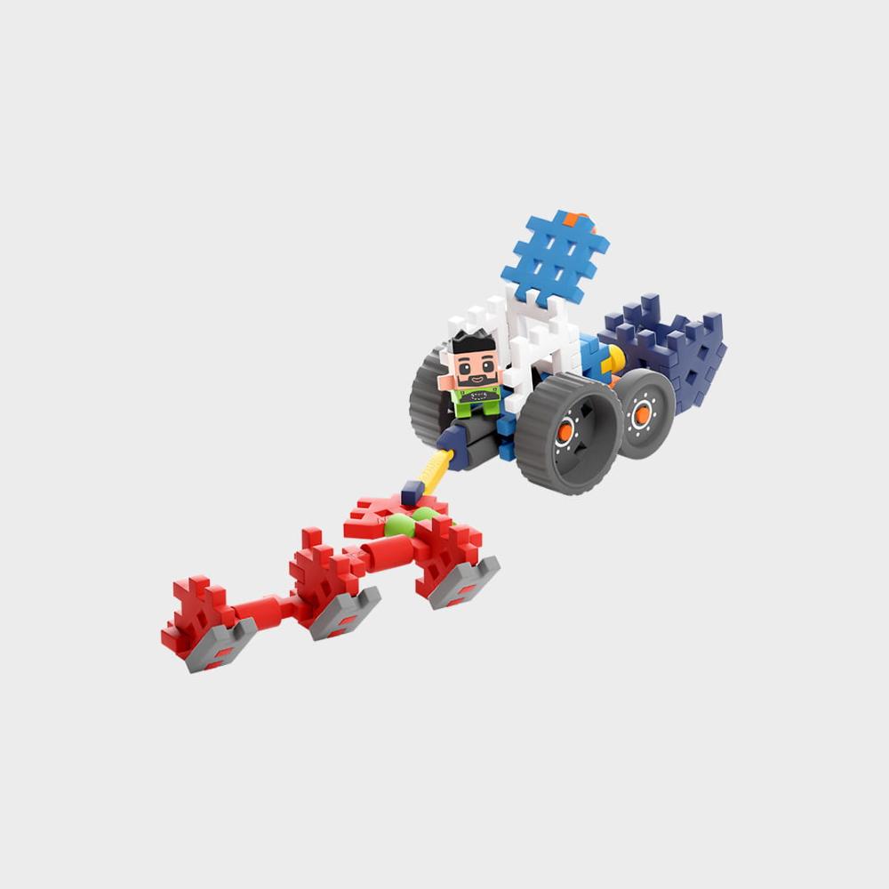 Marioinex Mini Waffle Farmer 50 kom, Tractor with Plow