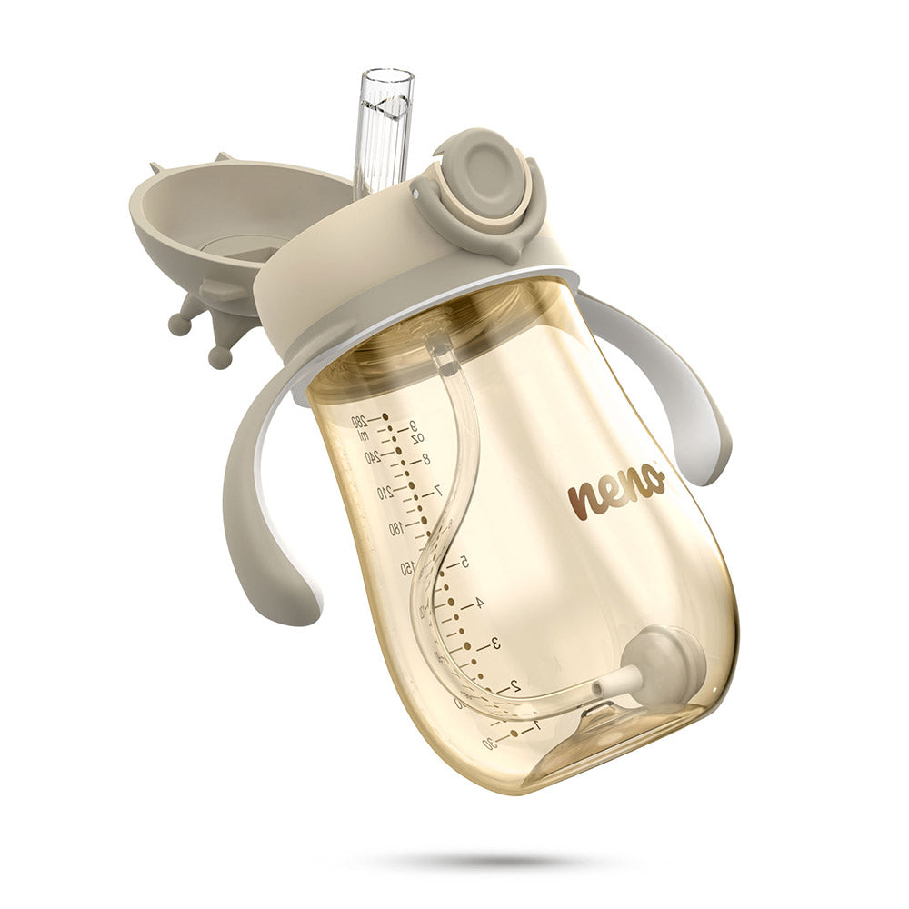 NENO MIO 2 Crown bočica sa slamkom 280 ml, Brown