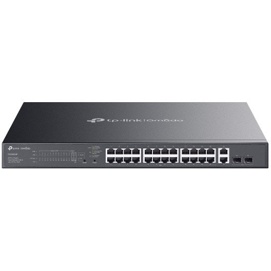 TP-Link Omada ES228GMP mrežni prekidač Upravljano L2 Gigabit Ethernet (10/100/1000) Podrška za napajanje putem Etherneta (PoE) Crno