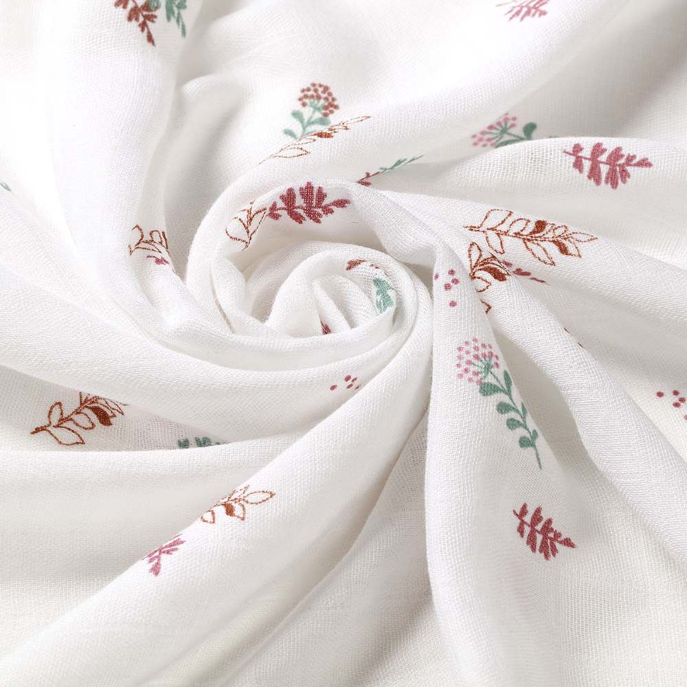 BabyOno Tetra pelene Muslin Cvijeće, roza
