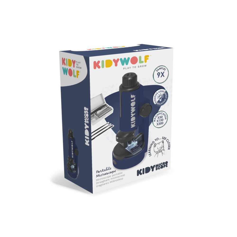 KIDYWOLF Dječji prijenosni mikroskop, plavi