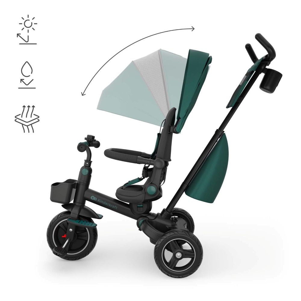 Kinderkraft Tricikl SPINSTEP 2 PLUS, zeleni