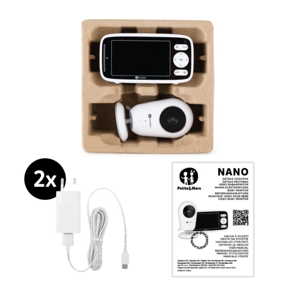 PETITE&MARS Digitalni monitor za bebe NANO 4.0