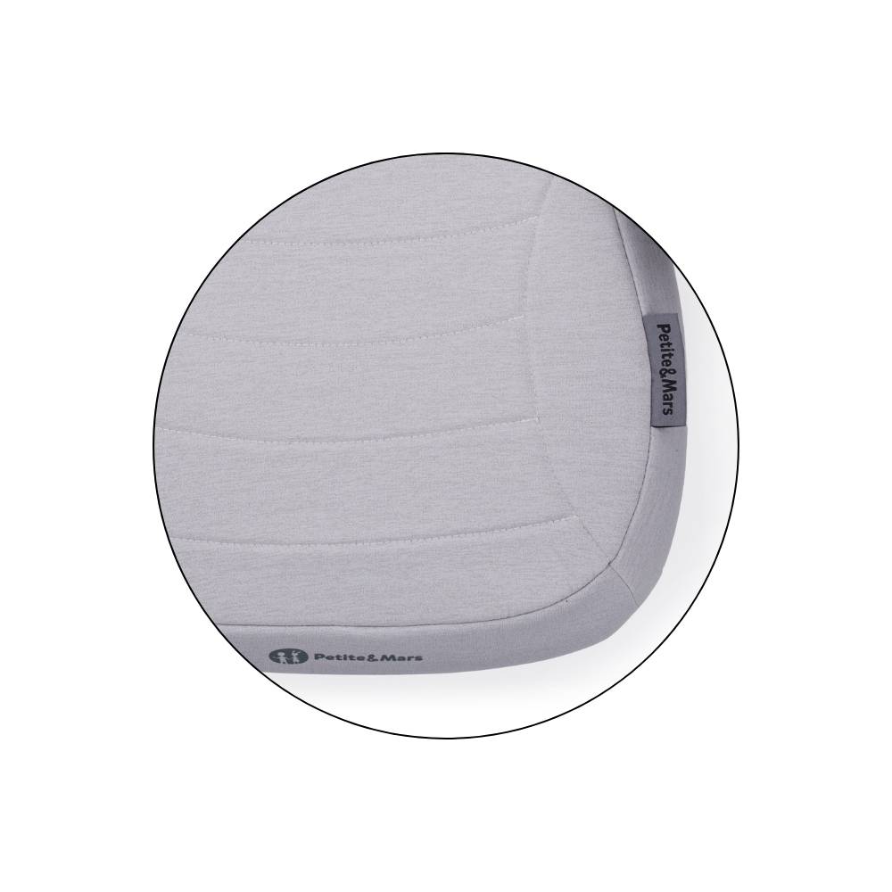 PETITE&amp;MARS booster autosjedalica Zuno (125-150 cm) bez Isofix-a, Gentle Grey