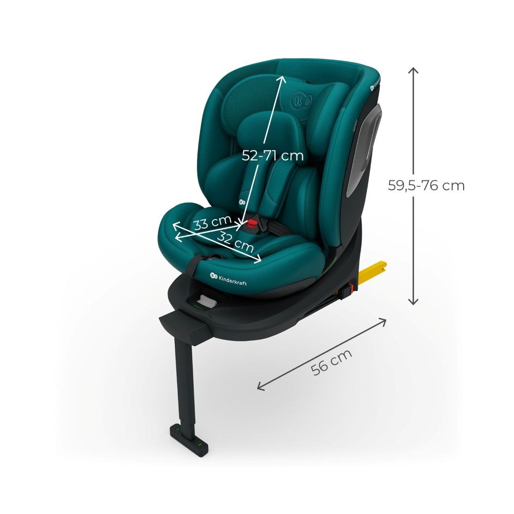 Kinderkraft I-360 2 PLUS i-Size autosjedalica 0-36 kg (40-150 cm), zelena