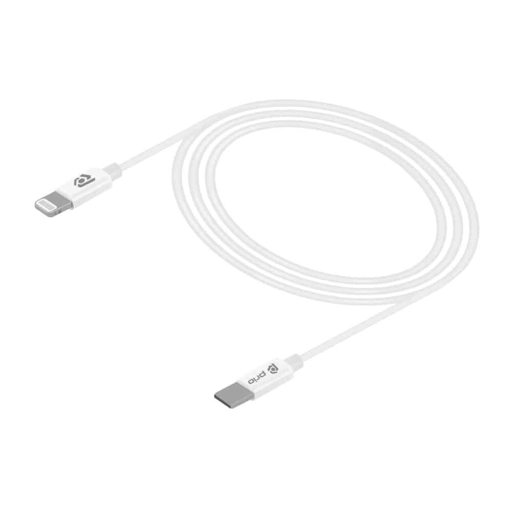 Prio Charge&Sync USB C v Lightning kabel, MFi certificiran, 1m, bel