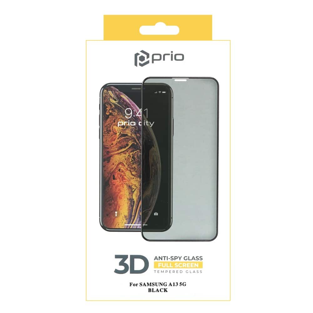 Prio 3D Anti-Spy kaljeno steklo za Samsung A13 5G črno
