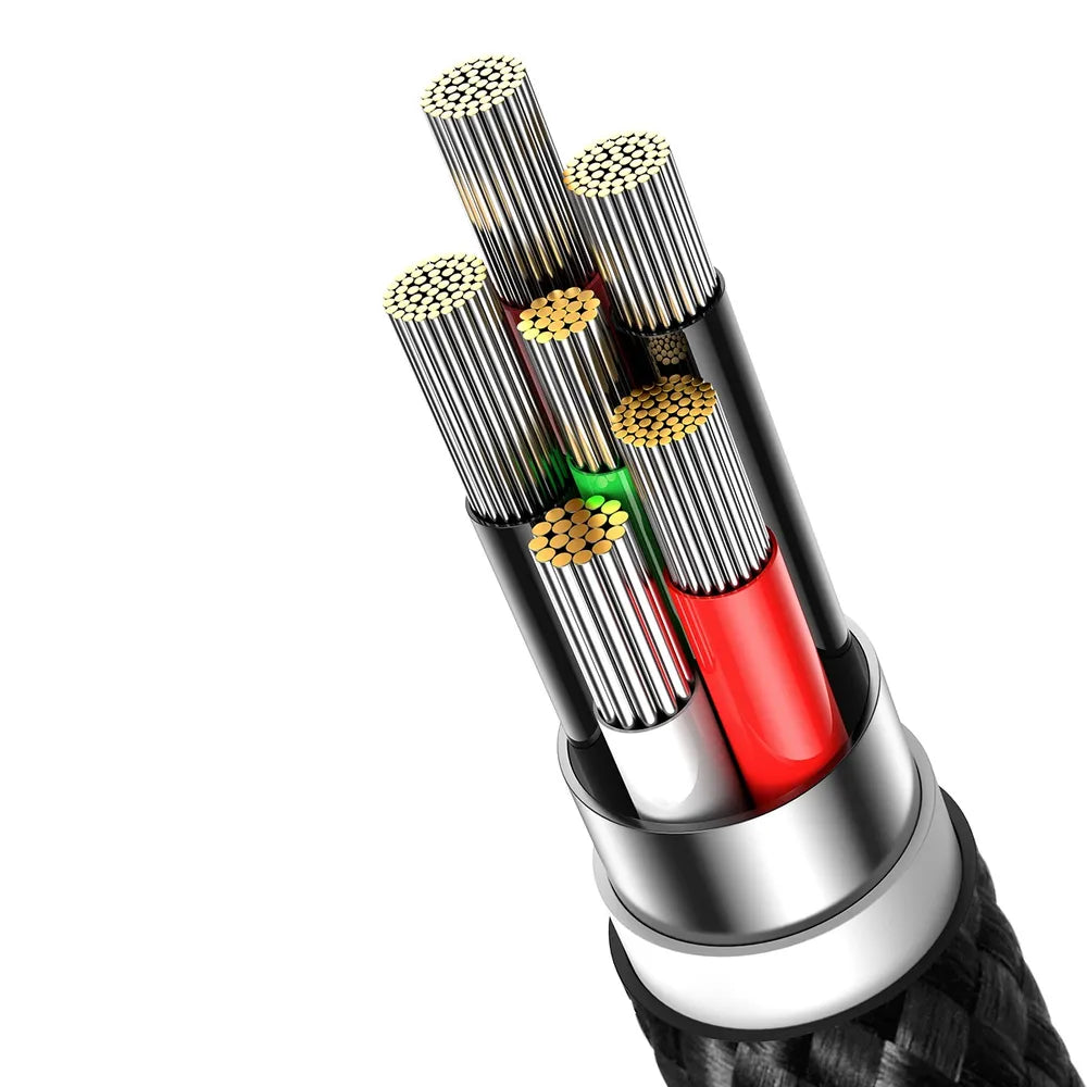 BASEUS kabel USB A do Type-C Power Delivery 100W Glimmer Series CADH000501 2m crni