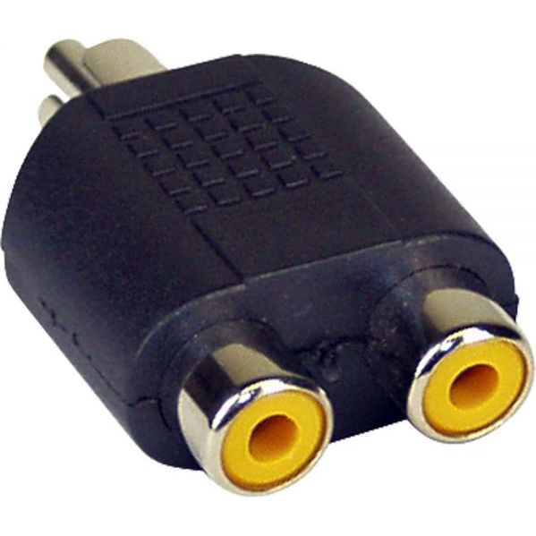InLine 99310 adapter za promjenu tipa priključka kabela Cinch female 2xRCA Crno