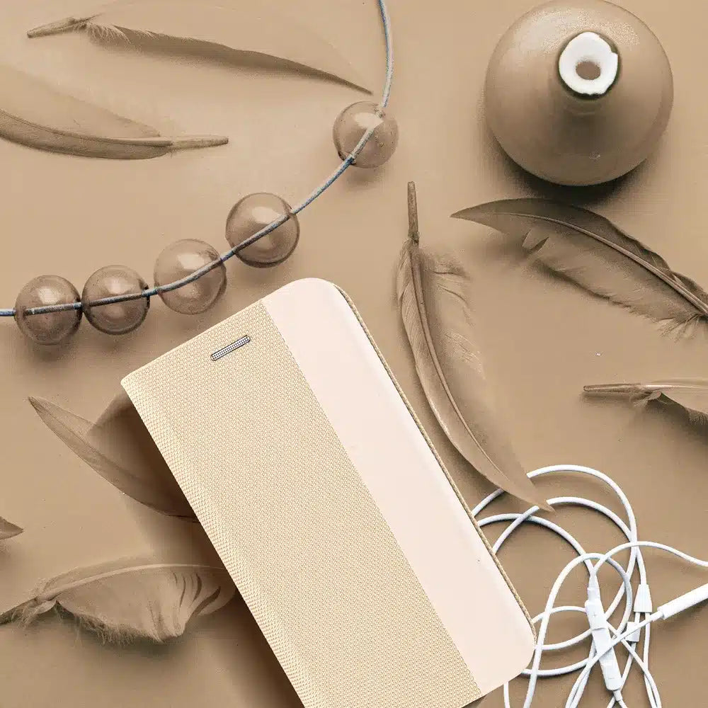 SENSITIVE Book preklopna maska za XIAOMI Redmi 14C – zlatna