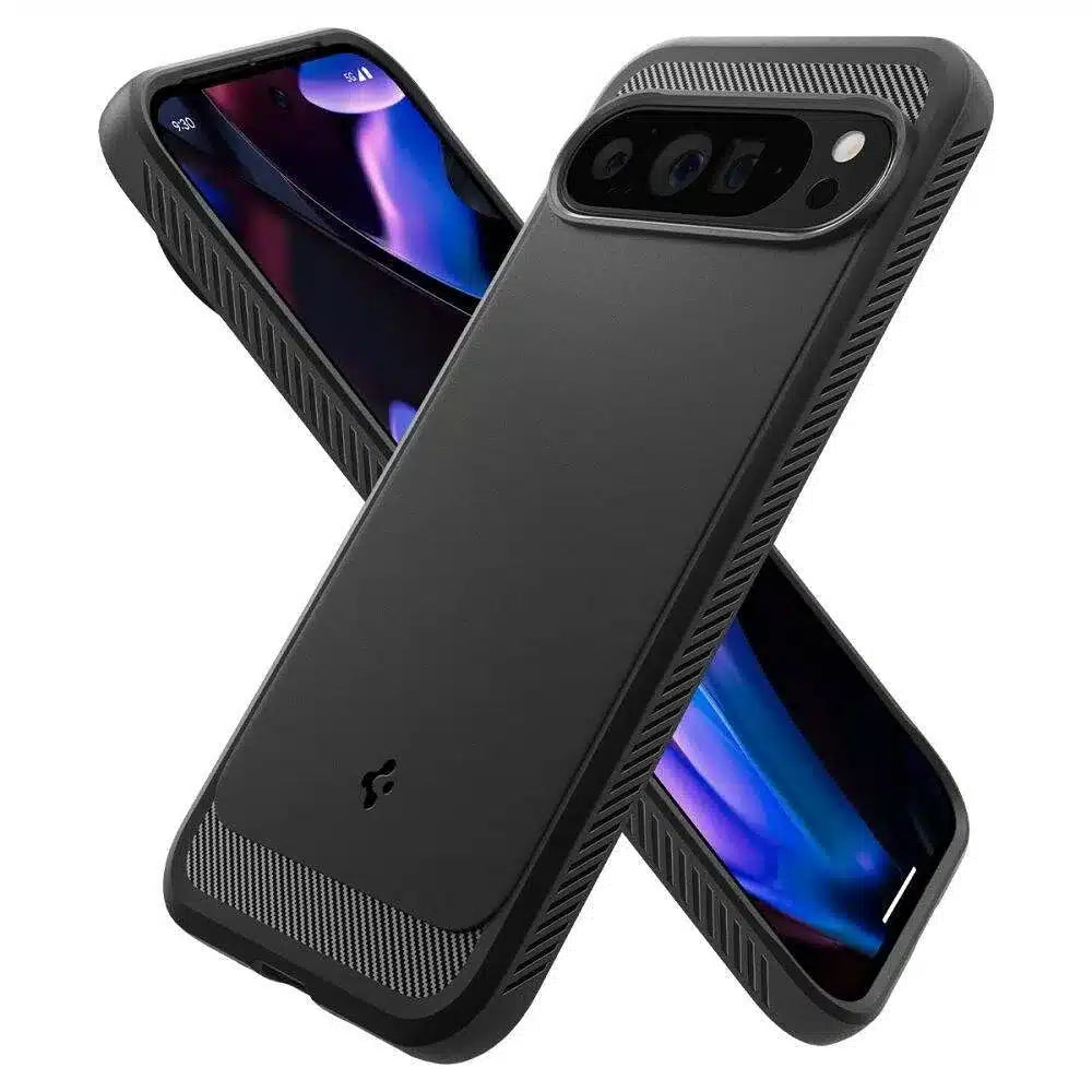 Spigen Rugged Armor ovitek za GOOGLE Pixel 9 Pro XL – mat črna