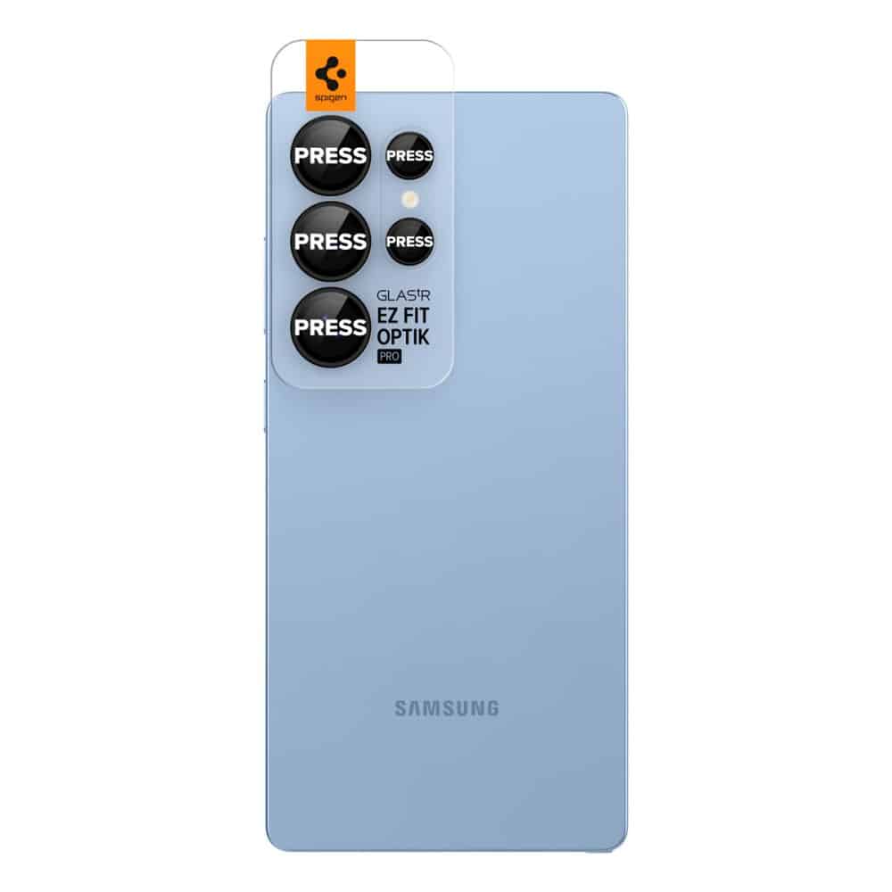 SPIGEN OPTIK PRO HD STEKLO.TR EZ FIT ZAŠČITA ZA KAMERO 2 kosa. AGL09084 ZA GALAXY S25 ULTRA črno