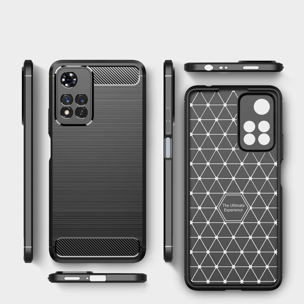 TECH-PROTECT TPUCARBON OVITEK ZA XIAOMI REDMI NOTE 11 PRO+ PLUS 5G ČRNI