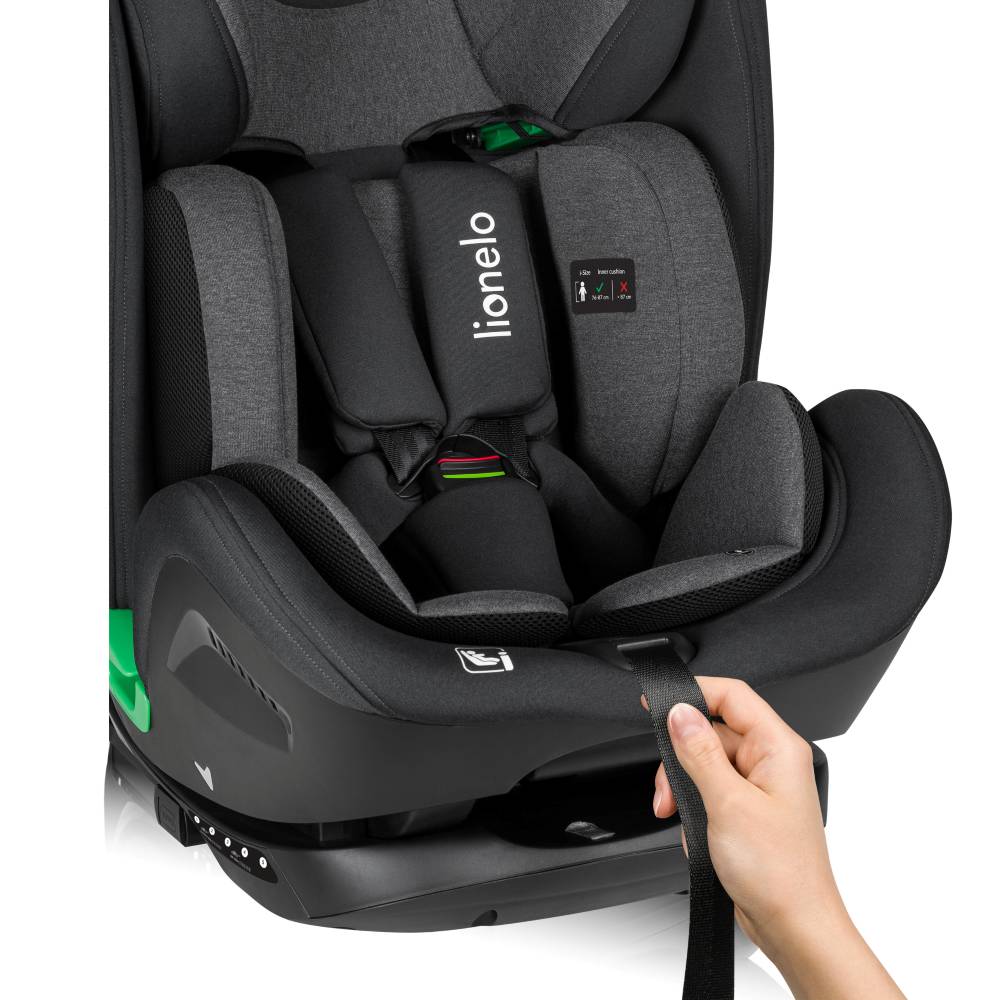 Lionelo autosjedalica Harper i-Size 9-36 kg (76-150 cm), Black Carbon Grey
