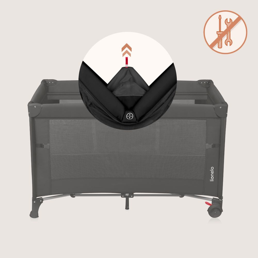 Lionelo krevetić 3u1 Ellen, Black Carbon
